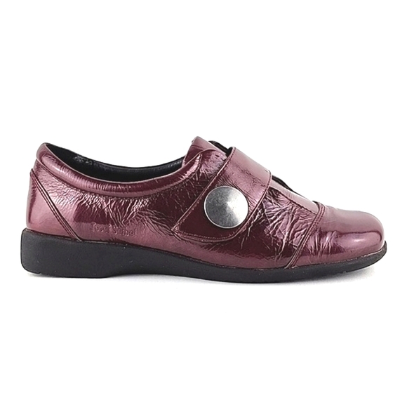 Joseph Seibel Burgundy Patent Leather Strap Slip On  Walking Work Shoes Size 39 - Picture 1 of 16